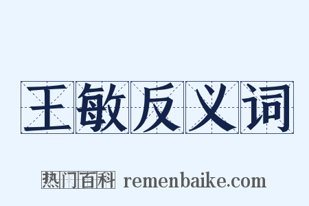 王敏反义词是什么意思的图片
